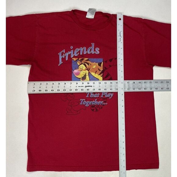 VINTAGE Disney Winnie The Pooh Tigger Graphic T-shirt Men Large Red Short Sleeve - Picture 8 of 8